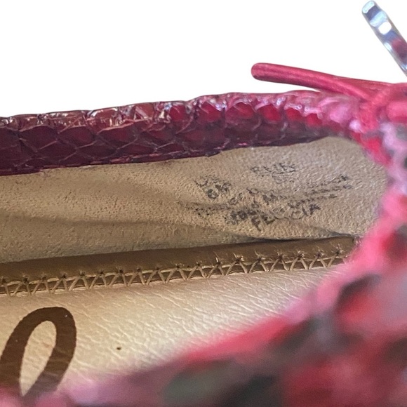 Sam Edelman Snakeskin Flexible Ballet FELICIA 1/4” Flat Heel Women’s Size 6M - Picture 8 of 15